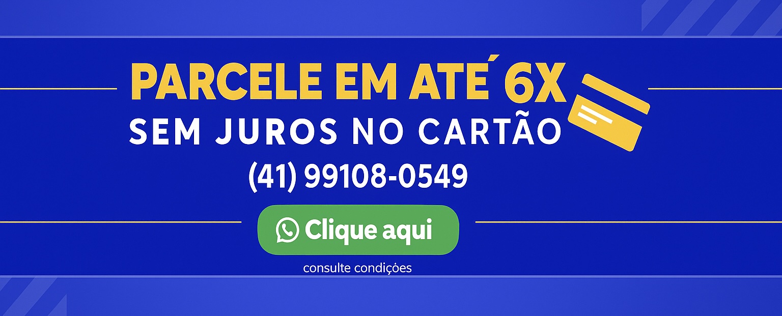 Parcele em até 6x sem juros no cartão